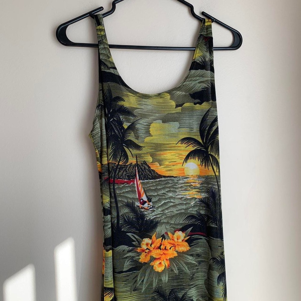 🌴🌞 amazing tropical sunset maxi dress.